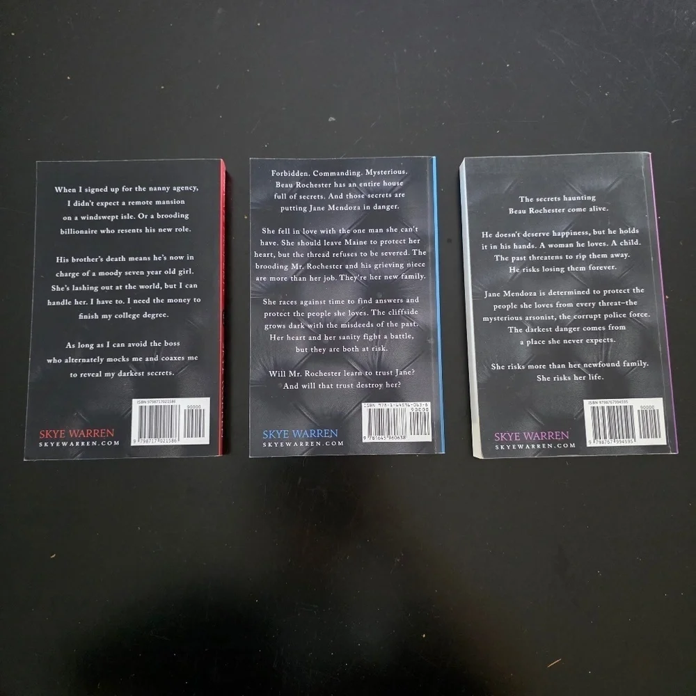 Rochester Trilogy by Skye Warren (Lot of 3 Books) - 1 Autographed Copy Included